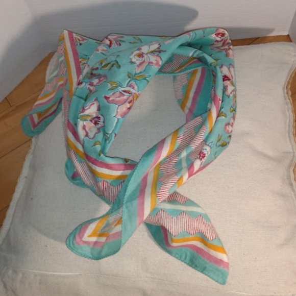 Anokhi: Multi color cotton floral scarf. - Picture 1 of 2